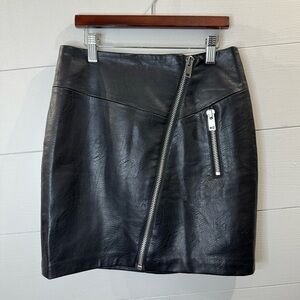 Stradivarius | NWT Faux Black Leather Skirt Size 2